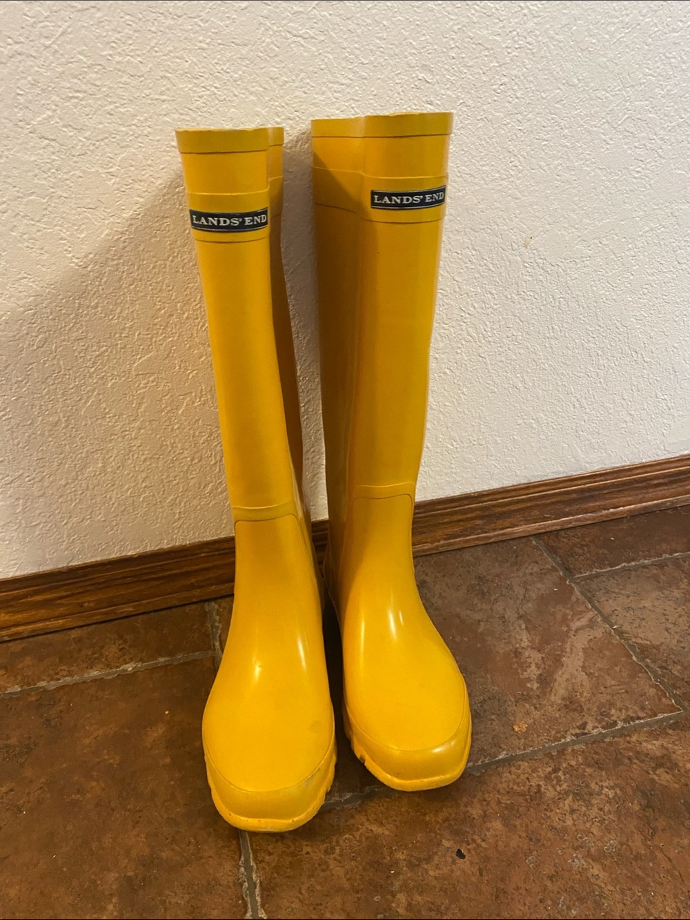 Lands' End Bright Yellow Womens' Tall Rain Boots